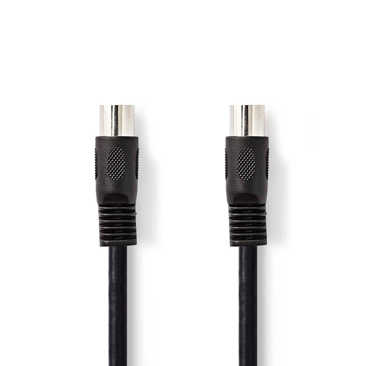 Nedis  DIN Audio Cable | DIN 5-Pin Male | DIN 5-Pin Male | Nickel Plated | 3.00 m | Round | PVC | Black | Label 