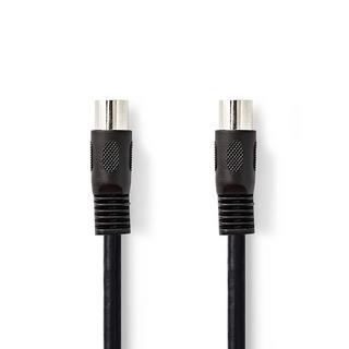 Nedis  DIN Audio Cable | DIN 5-Pin Male | DIN 5-Pin Male | Nickel Plated | 3.00 m | Round | PVC | Black | Label 