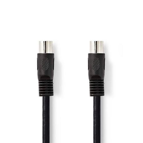 Nedis  DIN Audio Cable | DIN 5-Pin Male | DIN 5-Pin Male | Nickel Plated | 3.00 m | Round | PVC | Black | Label 