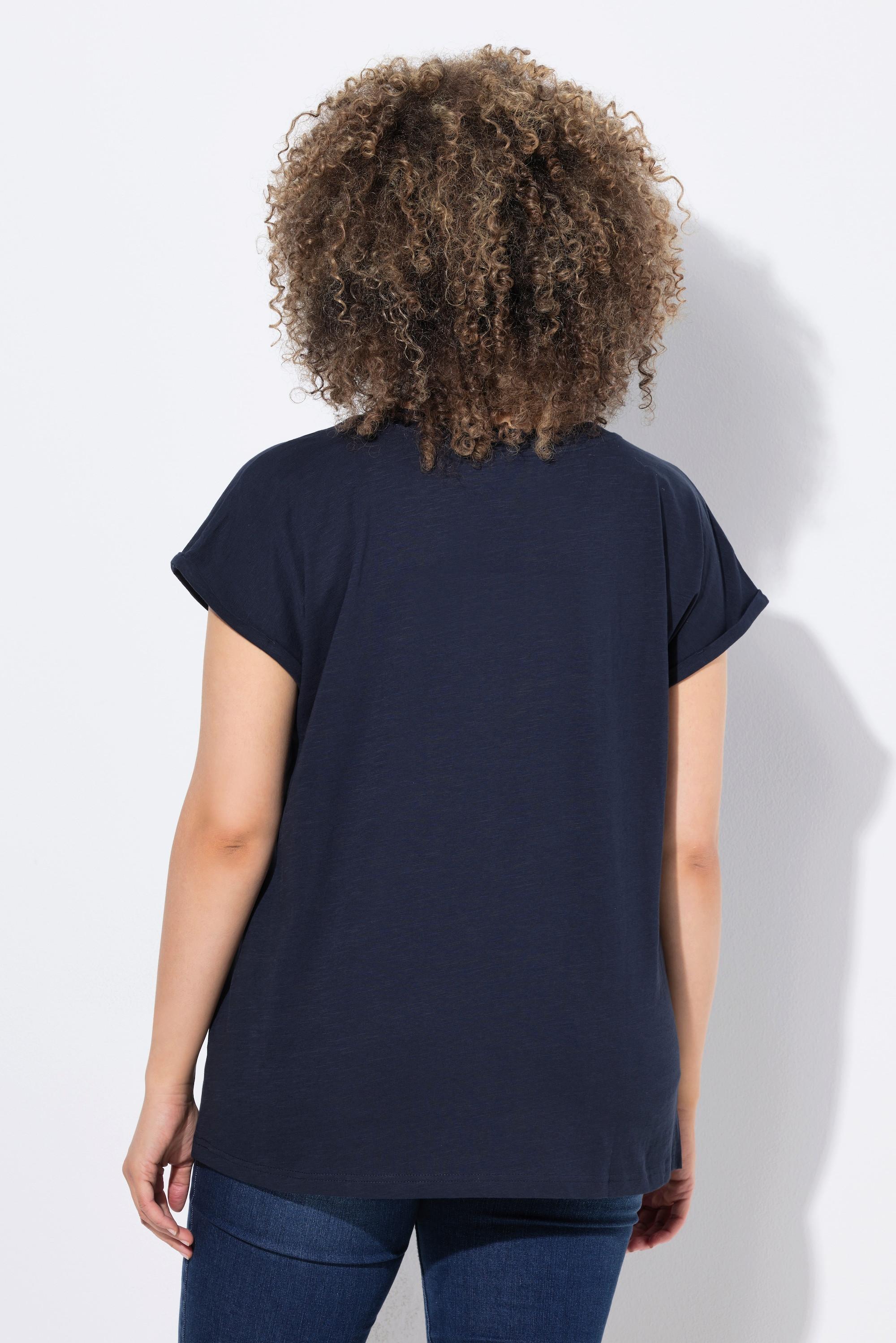 Ulla Popken Enjoy Oversize Girocollo Mezze Maniche T-Shirt  