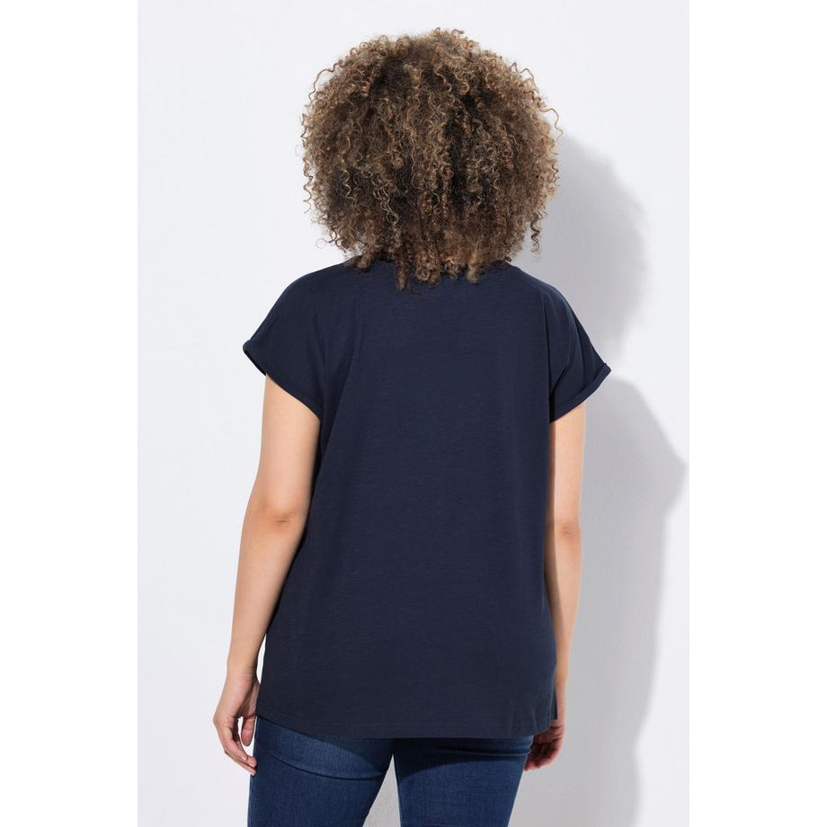 Ulla Popken Enjoy Oversize Col Rond Manches Courtes T-Shirt  