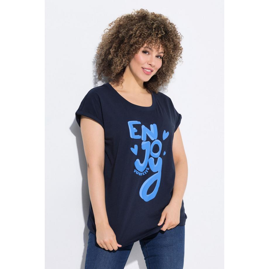 Ulla Popken Enjoy Oversize Col Rond Manches Courtes T-Shirt  