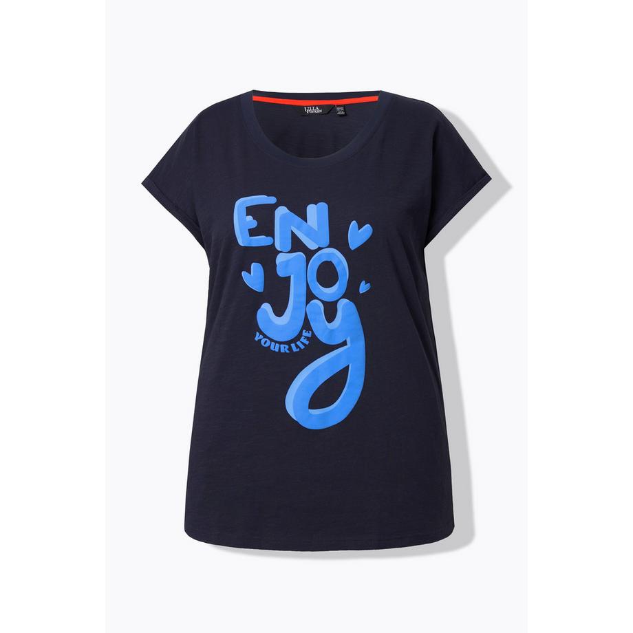 Ulla Popken Enjoy Oversize Col Rond Manches Courtes T-Shirt  