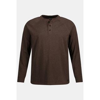 JP1880  Henley, OEKO-TEX, Langarm, Rundhals, Knopfleiste 