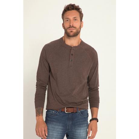 JP1880  Henley, OEKO-TEX, Langarm, Rundhals, Knopfleiste 