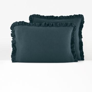 Unifarbener Kopfkissenbezug Kumla mit Volant