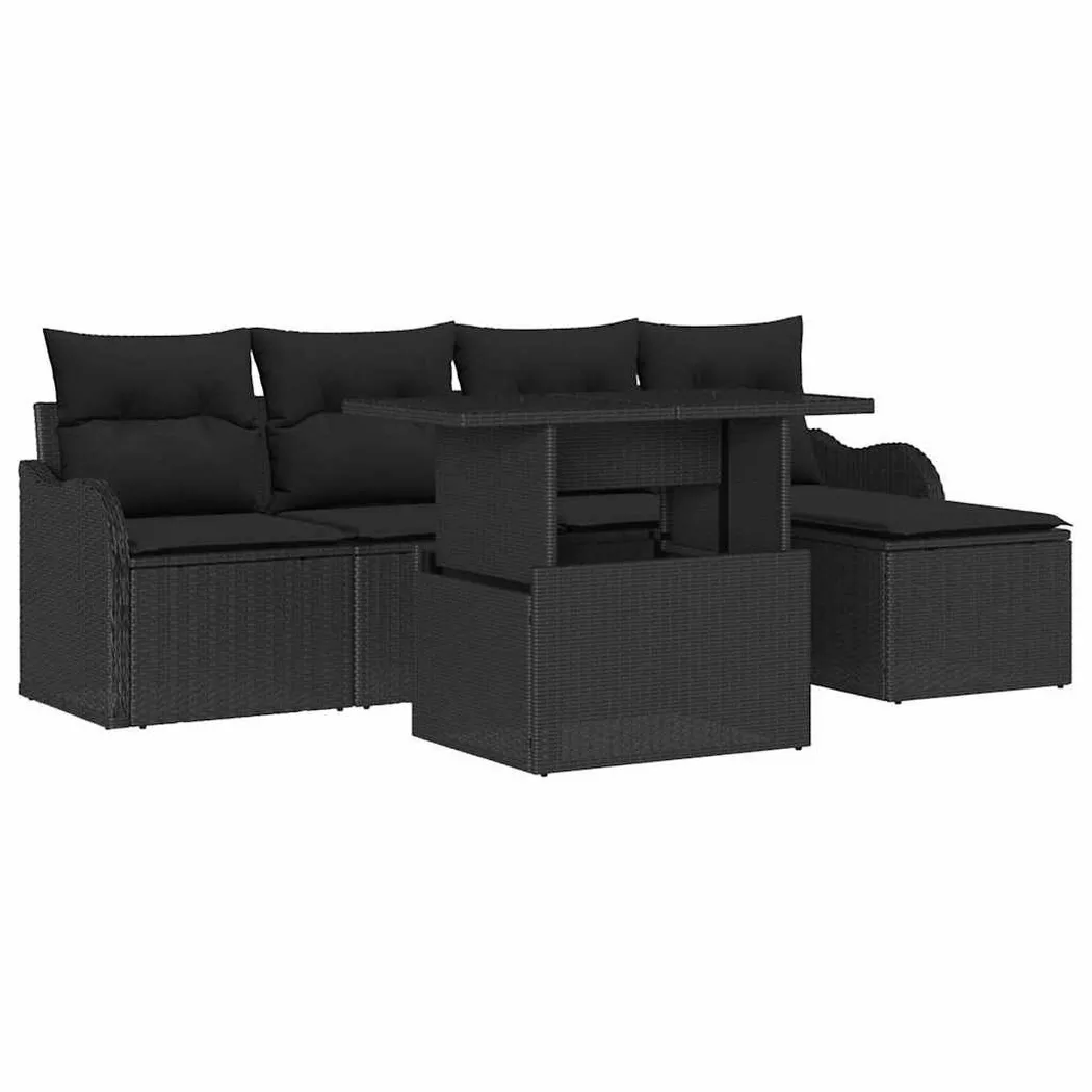 VidaXL - Set da esterno Polyrattan, One Size, Nero