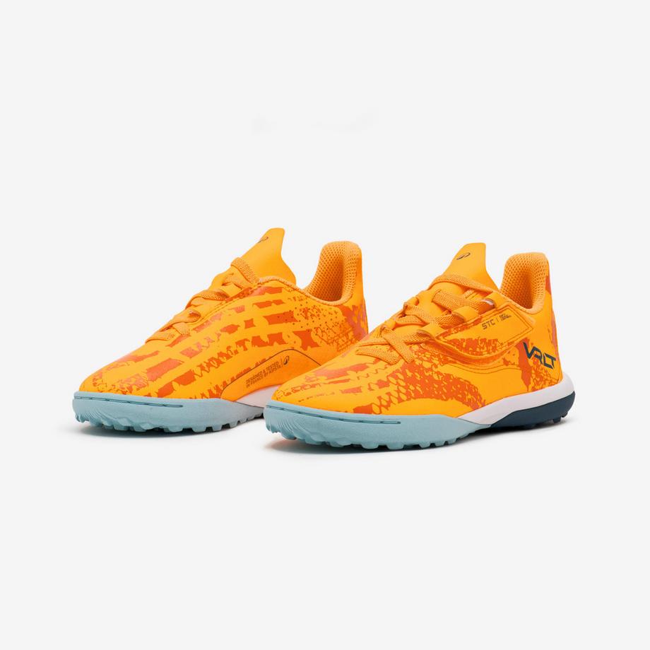 KIPSTA  Chaussures de football à scratch enfant, Viralto I turf orange 