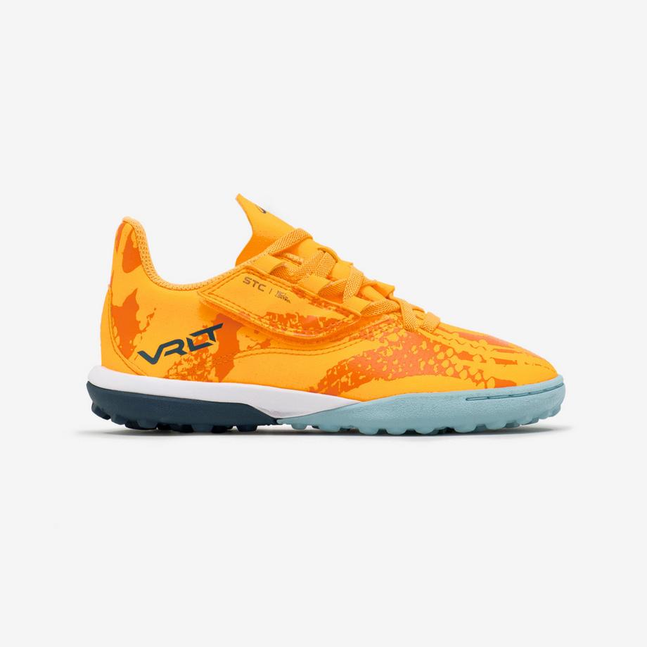 KIPSTA  Chaussures de football à scratch enfant, Viralto I turf orange 