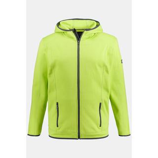 JP1880  Strickfleece-Jacke, Skiwear, Kapuze, Zipper 