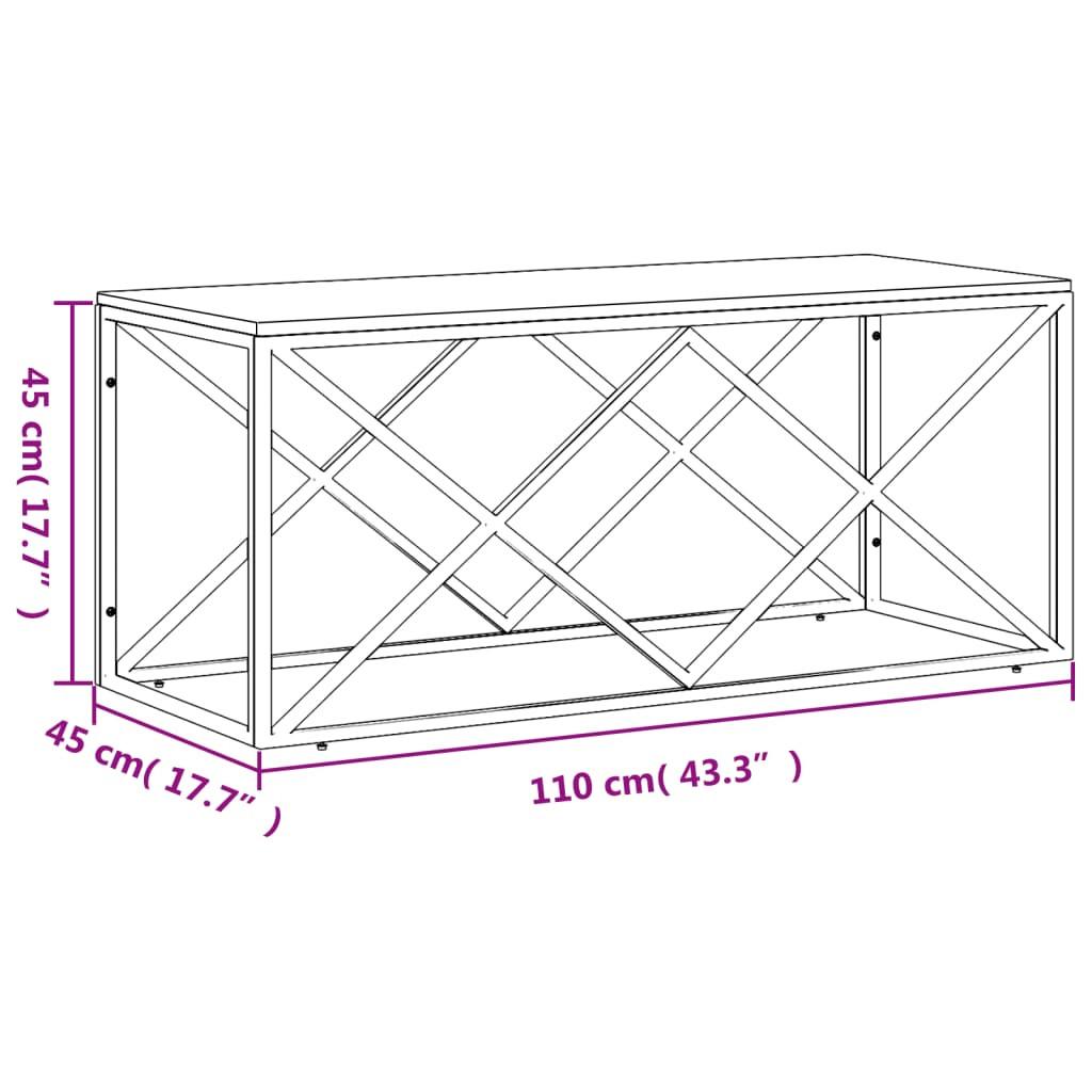 VidaXL Table basse acier inoxydable  