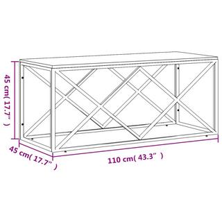 VidaXL Table basse acier inoxydable  