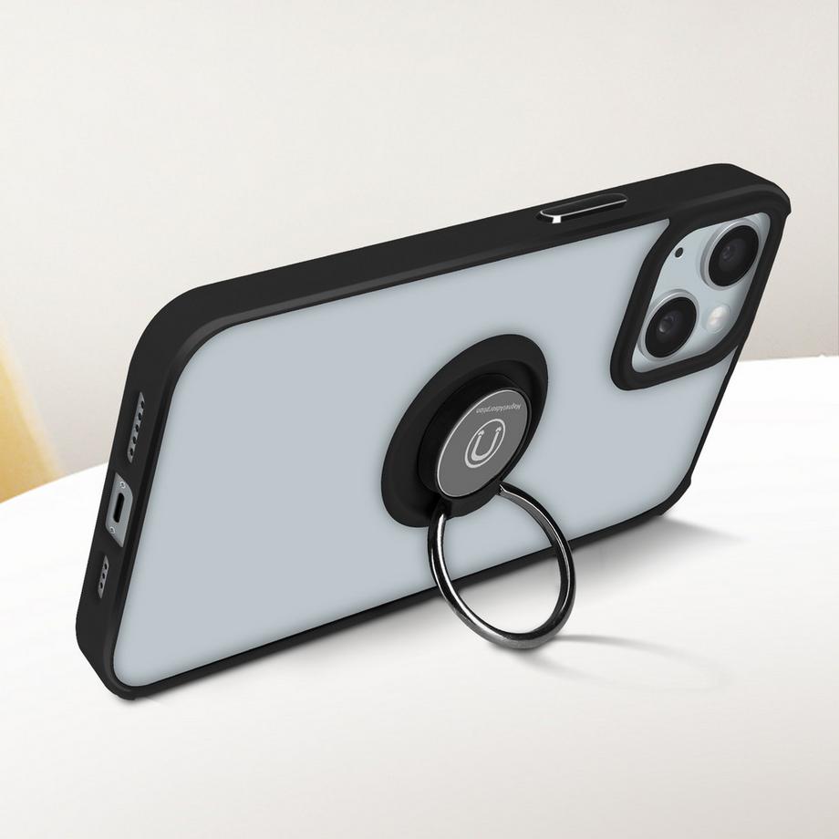 Avizar  Cover supporto iPhone 15 Plus bordo nero 