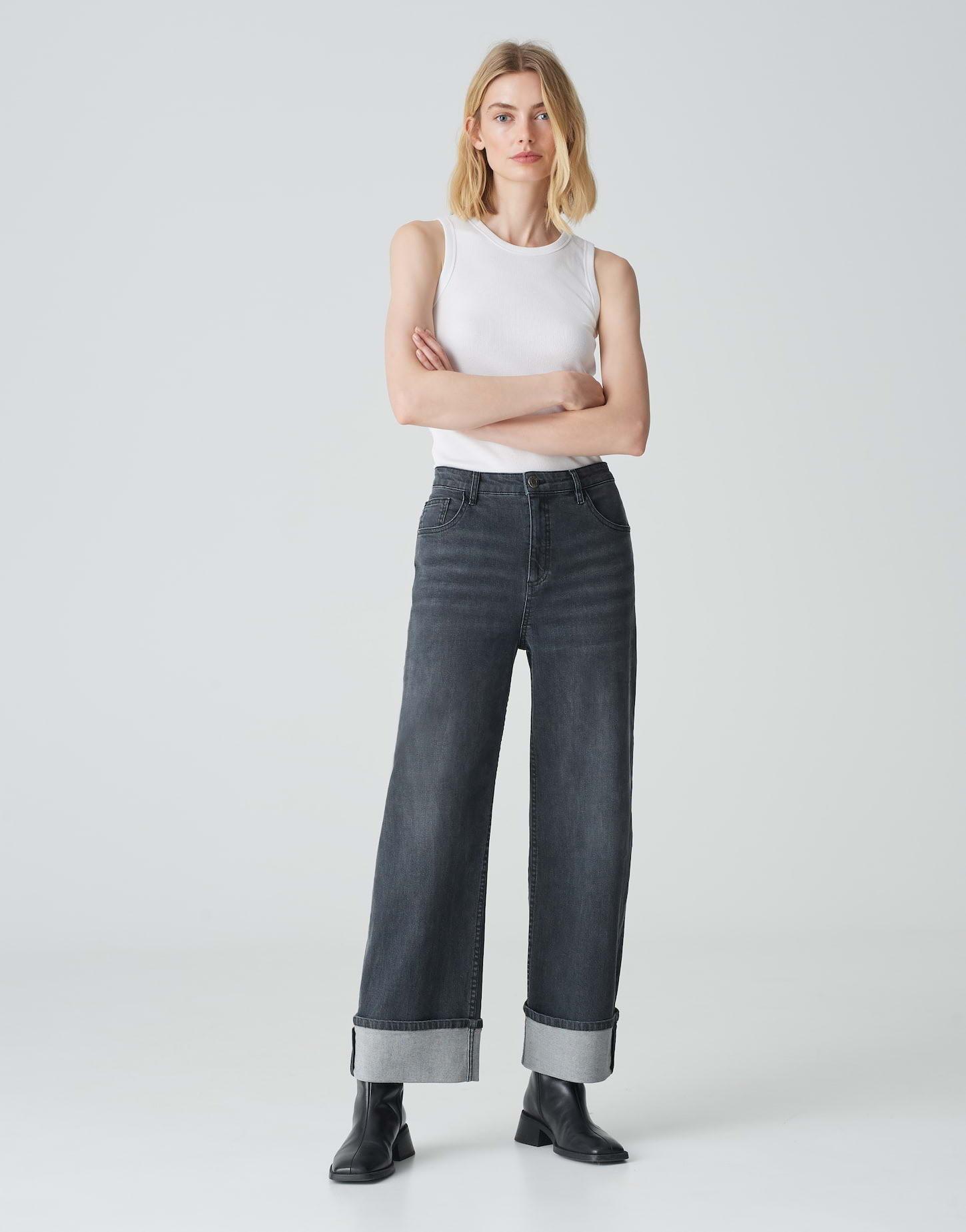 OPUS  Wide Leg Jeans Marli turn up 