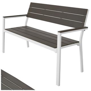 Tectake Banc de jardin Line 2 places en aluminium 128 x 59 x 88cm  