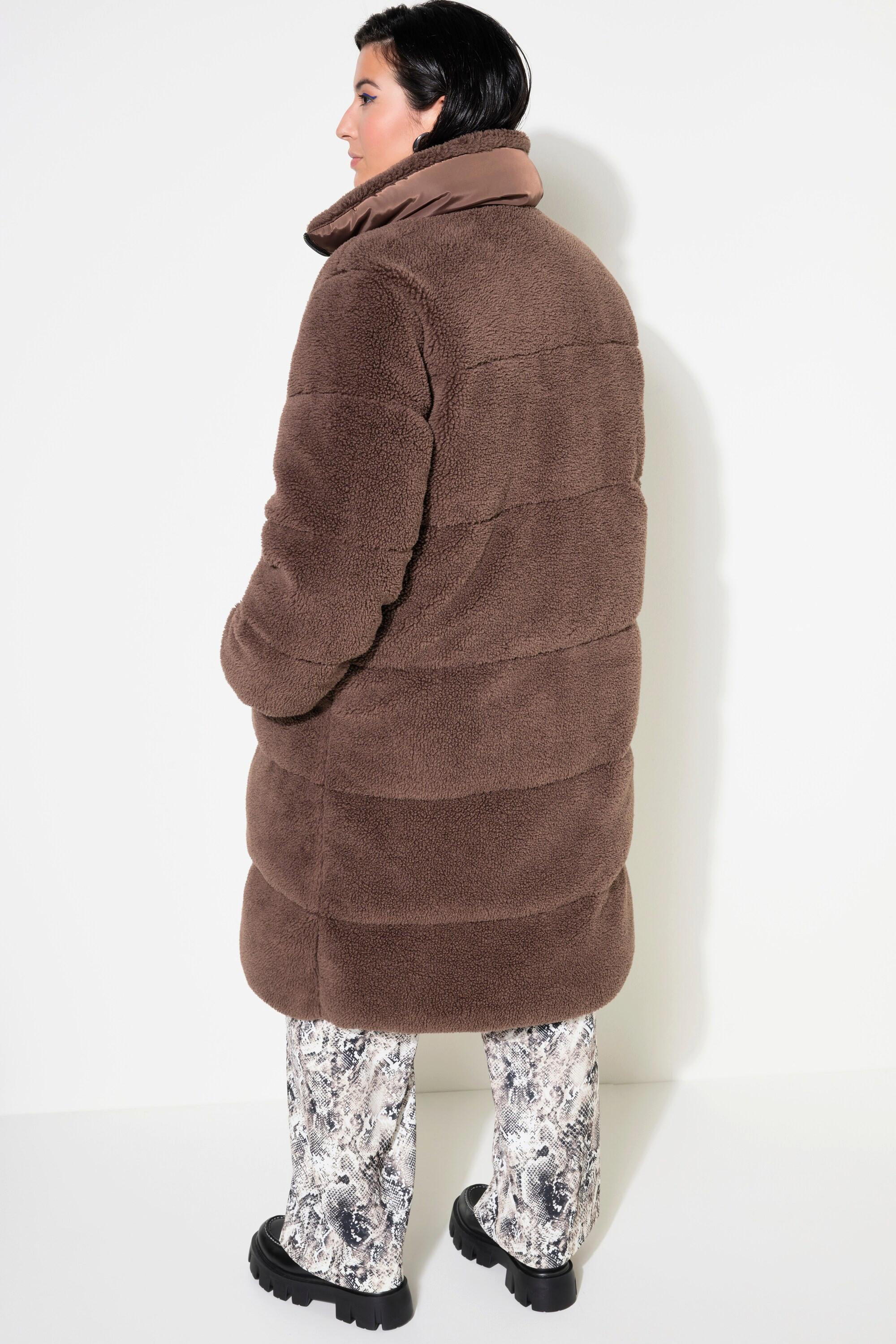 Studio Untold Teddy Steppmantel Straight Shape Nylon Schulter  