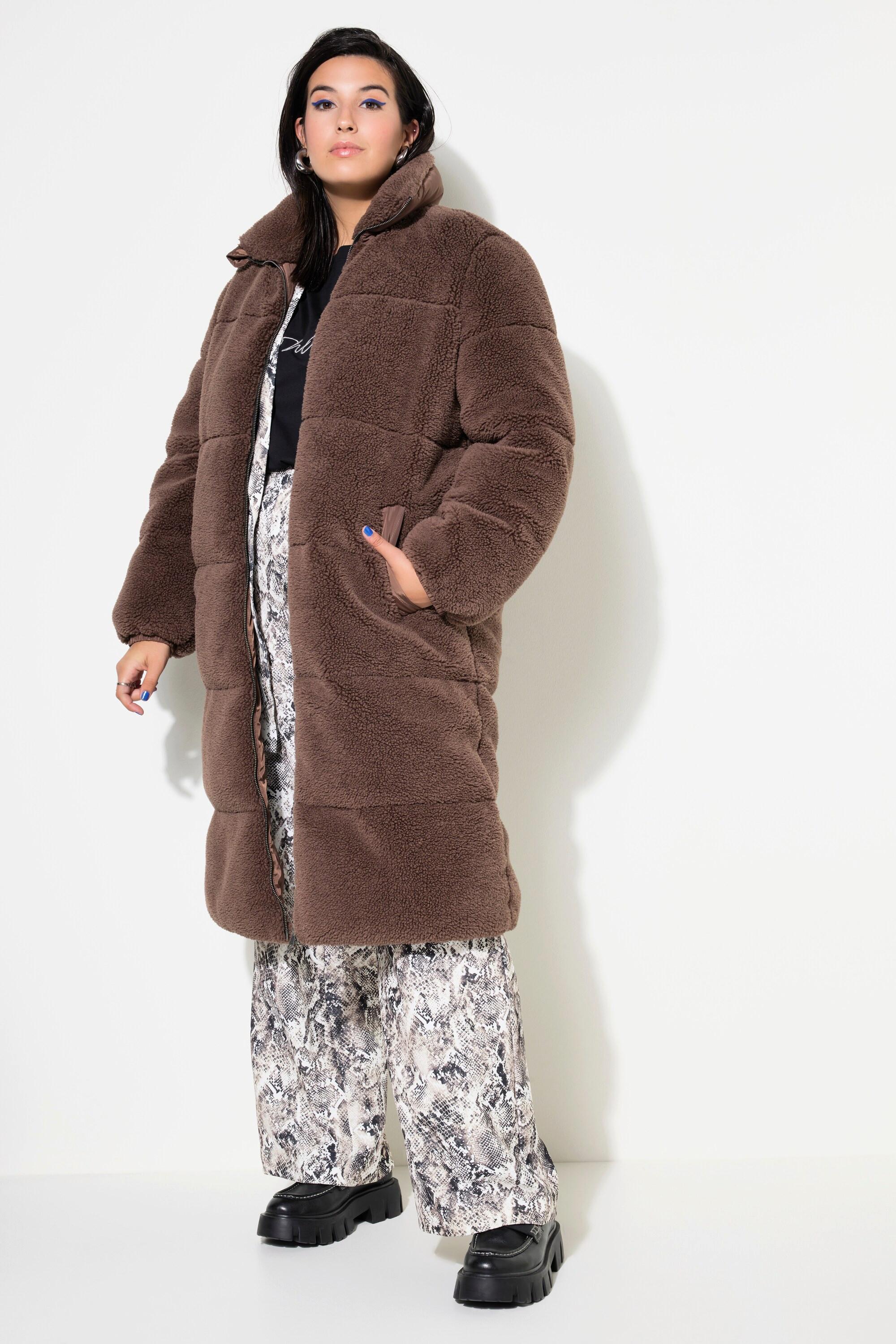 Studio Untold Teddy Steppmantel Straight Shape Nylon Schulter  