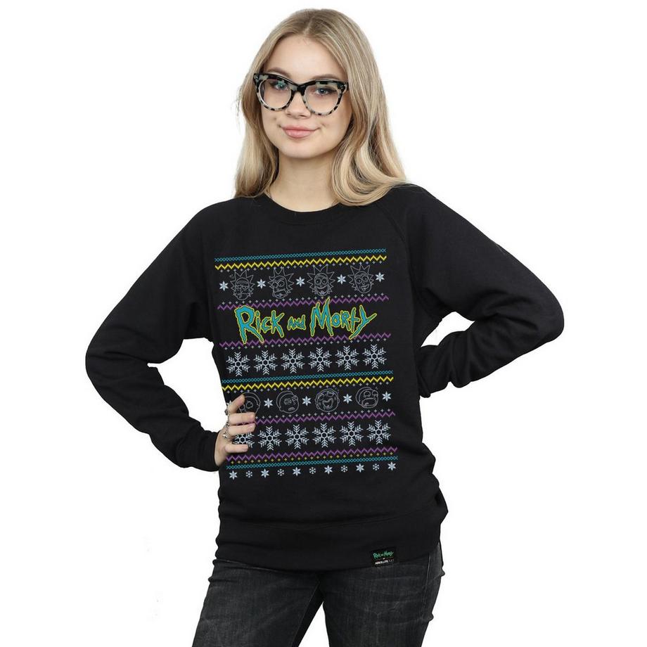 Rick And Morty Rick and Morty Bedrucktes Regular Fit Sweatshirt  