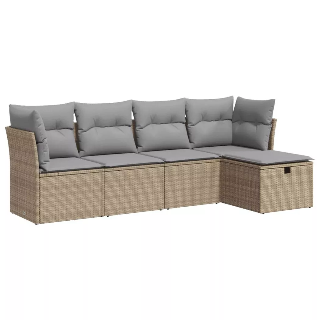 VidaXL - Gartensofa set poly-rattan, One Size, Beige