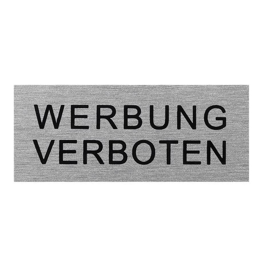 Pricenet  Targa per porta in alluminio " Werbung verboten " 60x25mm 