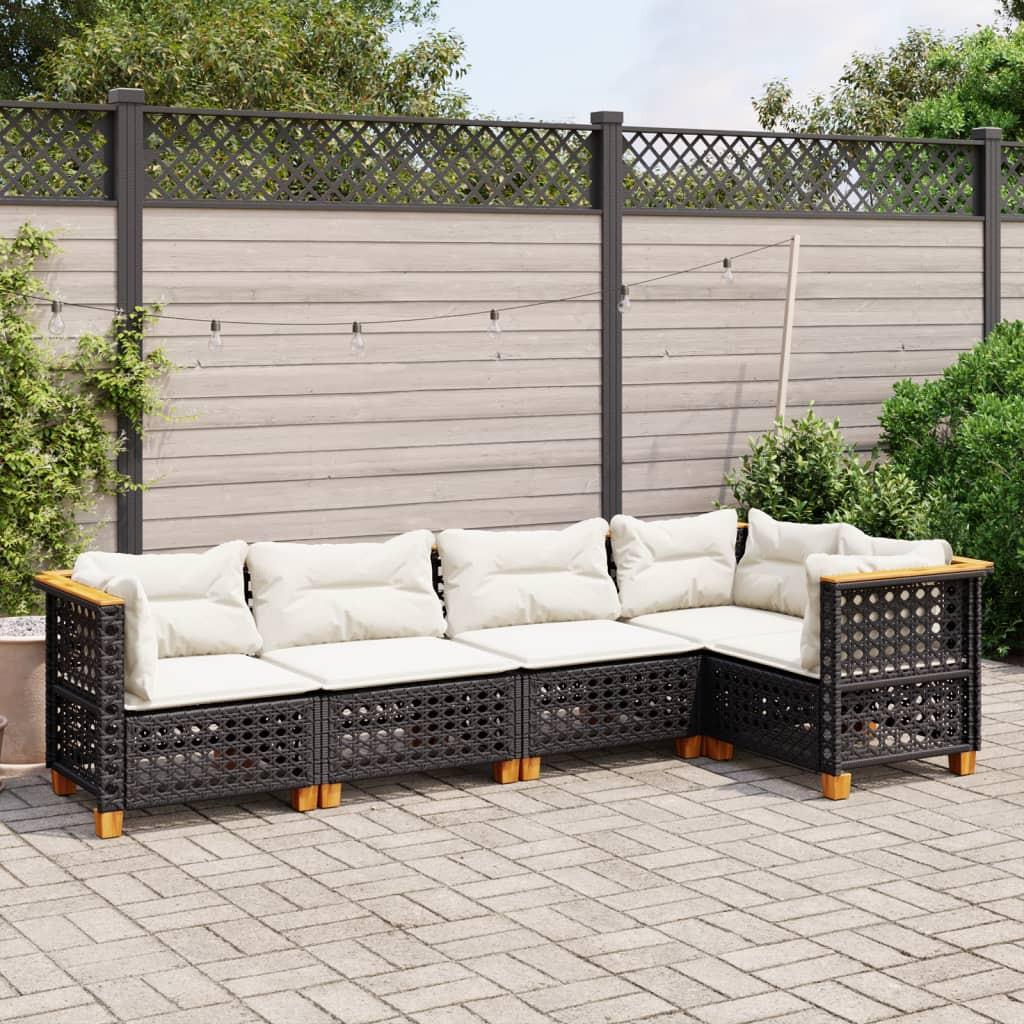 VidaXL set divano da giardino Polirattan  