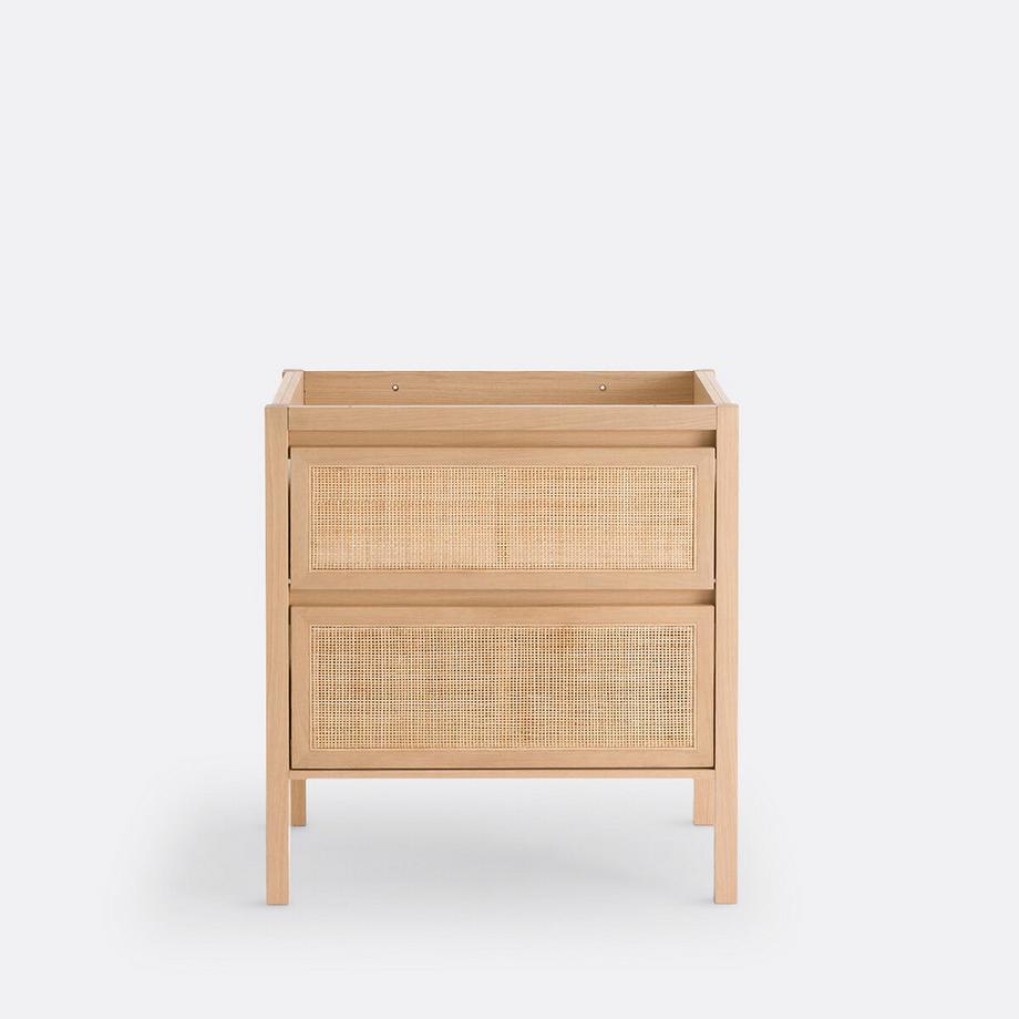 La Redoute Intérieurs Meuble sous vasque 2 tiroirs cannage L80 cm  