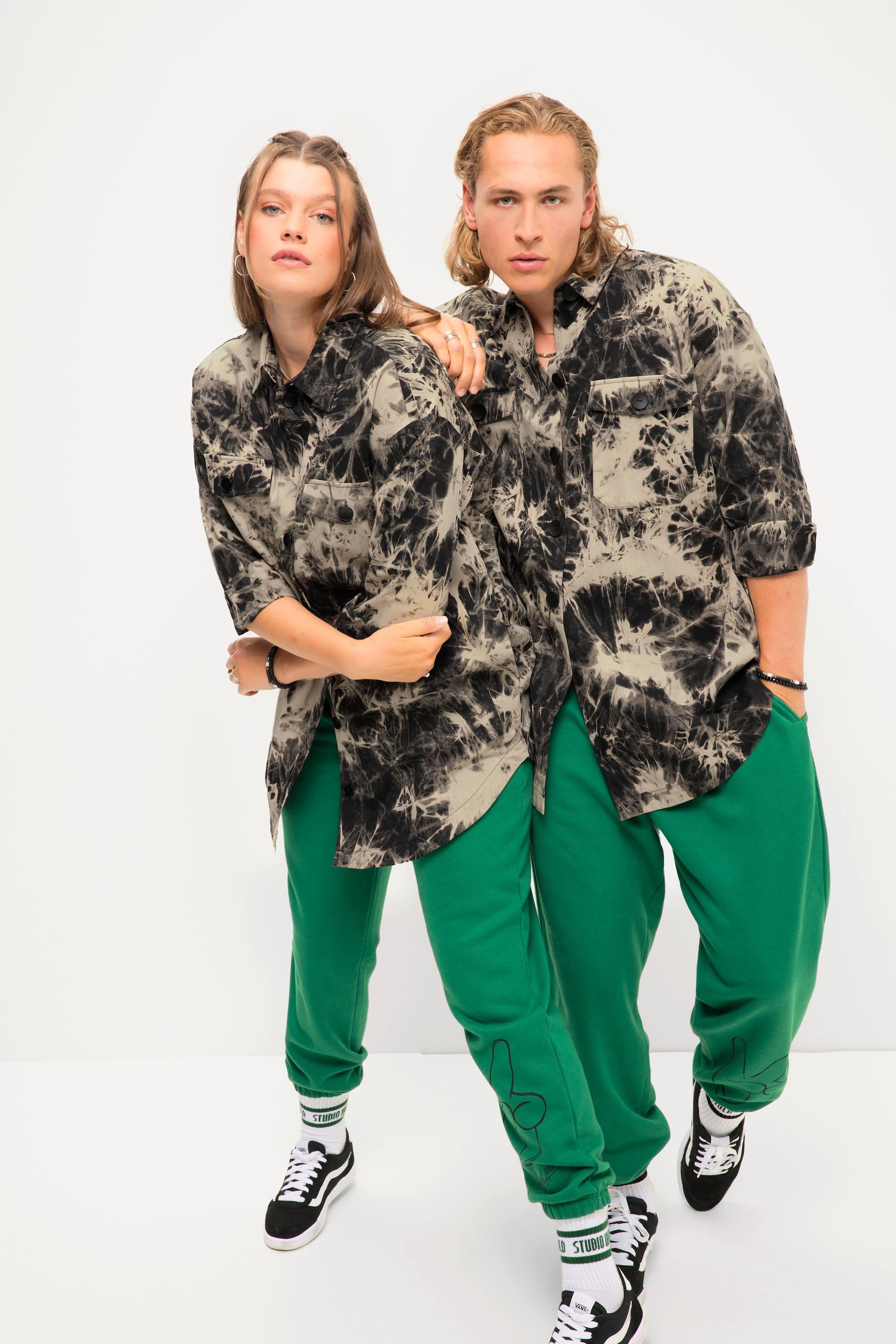 Studio Untold Oversized Batik Hemdjacke Langarm Unisex  