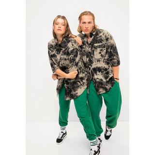 Studio Untold Oversized Batik Hemdjacke Langarm Unisex  