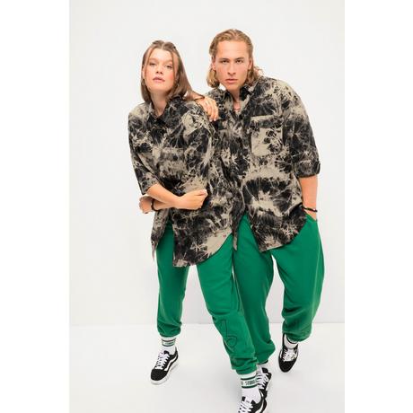Studio Untold Oversized Batik Hemdjacke Langarm Unisex  