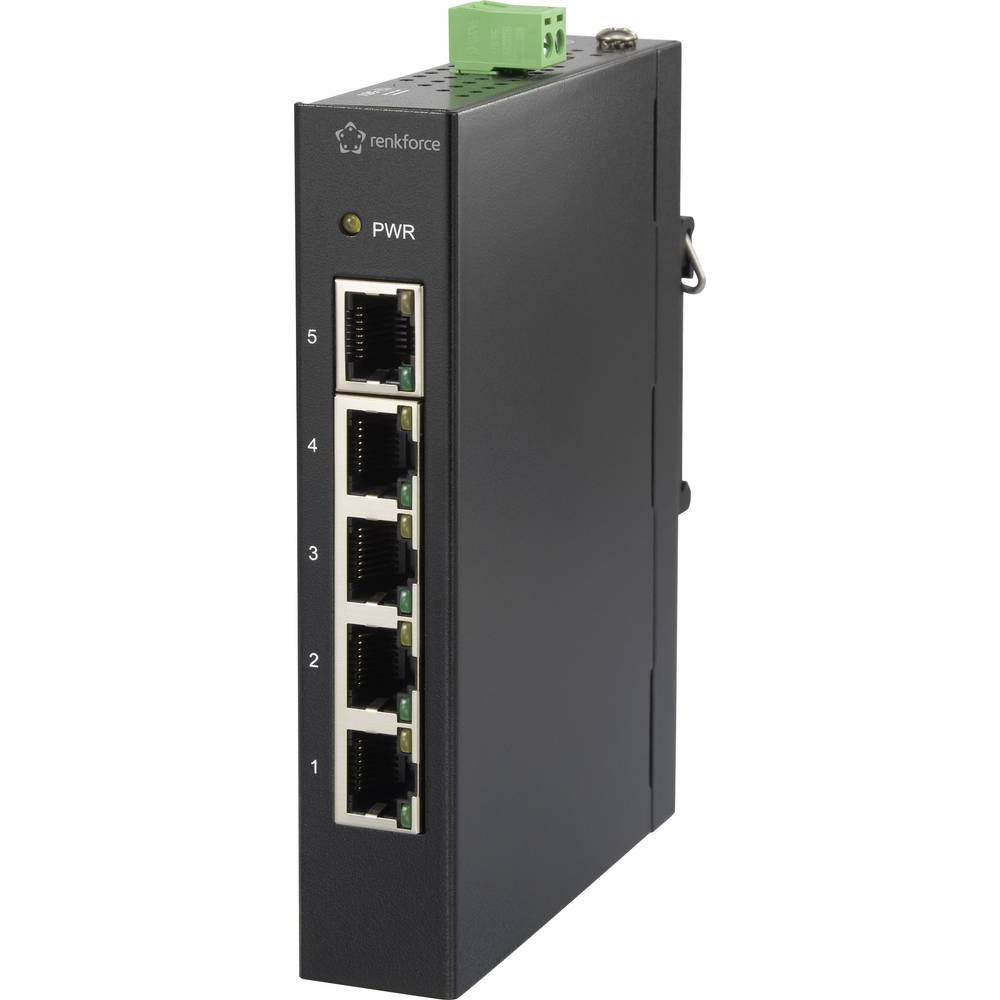 Renkforce  5 Port Fast Ethernet Switch für Hutschiene 