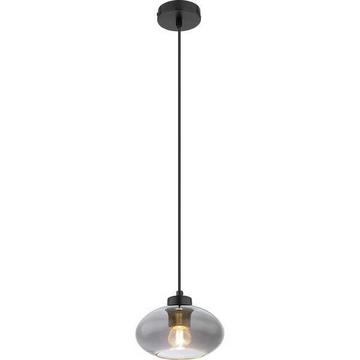 Lampe à suspension métal noir mat 1xE27