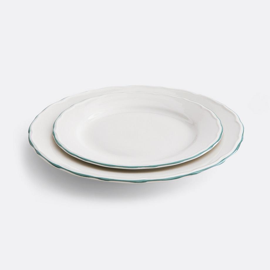 La Redoute Intérieurs Set aus 4 flachen Tellern aus Porzellan  