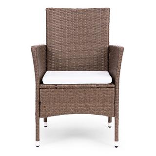 Northio Set di mobili da giardino con finitura effetto rattan – 4 sedie + tavolo MultiGarden  