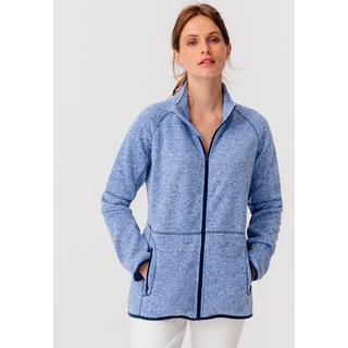 Damart  Gilet zippé en molleton chiné, emmanchures raglan. 