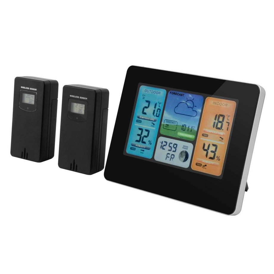 SCHOU  Station météo sans fil avec adaptateur 