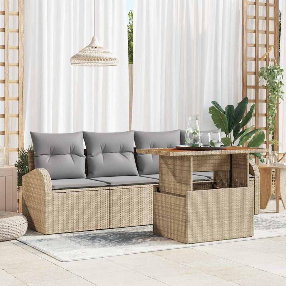 VidaXL Divano da giardino Polyrattan  