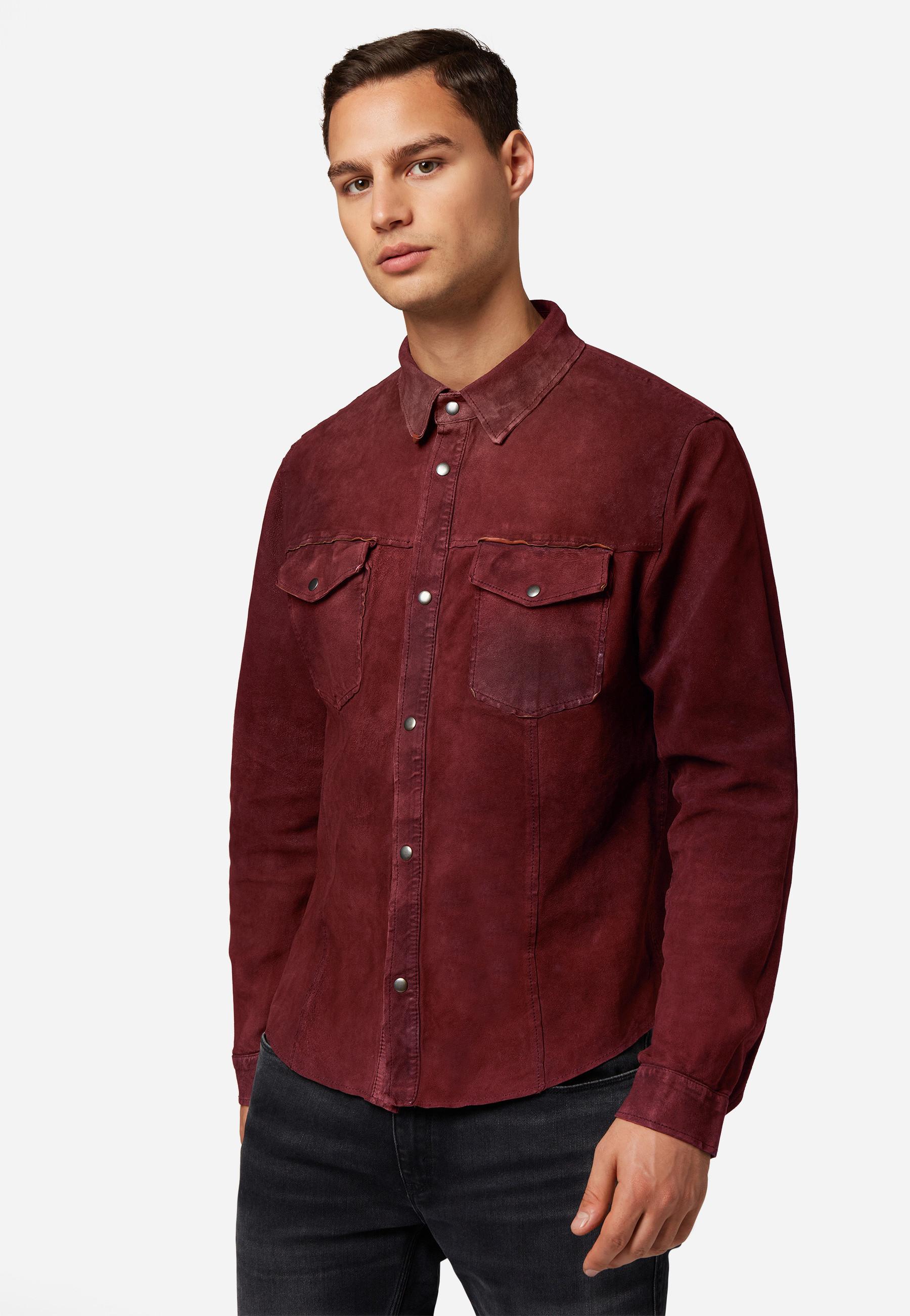 RICANO  Chemise en cuir pour homme - Chemise réversible 