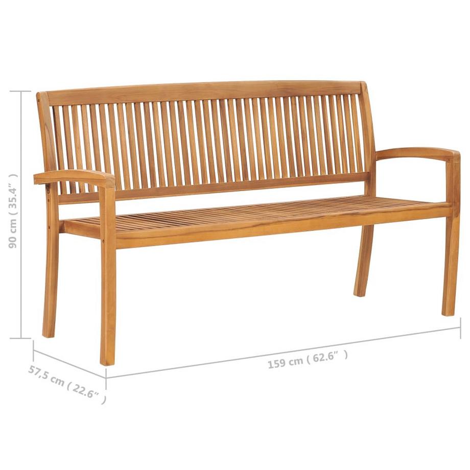 VidaXL Banc teck  