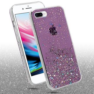 Cadorabo  Housse compatible avec Apple iPhone 7 PLUS / 7S PLUS / 8 PLUS - Coque de protection en silicone TPU flexible avec paillettes scintillantes 