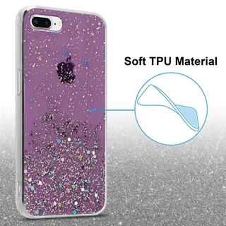 Cadorabo  Housse compatible avec Apple iPhone 7 PLUS / 7S PLUS / 8 PLUS - Coque de protection en silicone TPU flexible avec paillettes scintillantes 