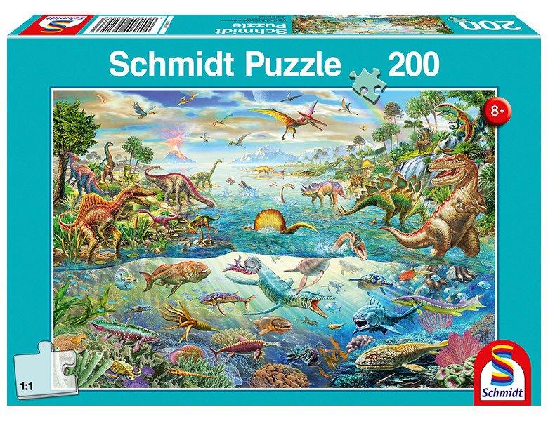Schmidt  Puzzle Entdecke die Dinosaurier (200Teile) 