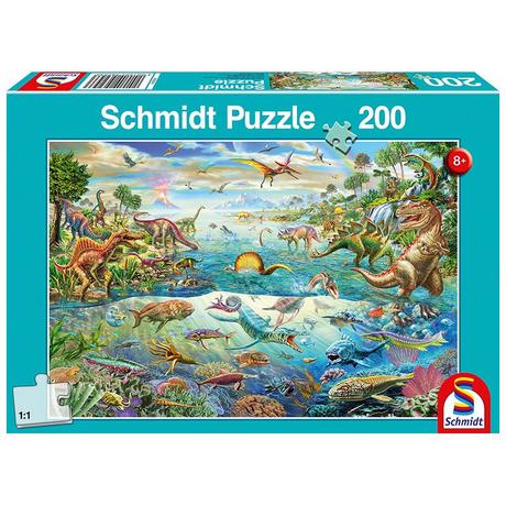 Schmidt  Puzzle Entdecke die Dinosaurier (200Teile) 