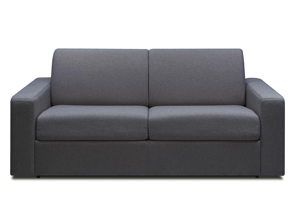 Vente-unique Canapé 3 places convertible express en tissu gris anthracite COGLIO  