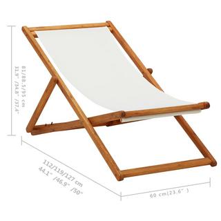 VidaXL Chaise de plage tissu  