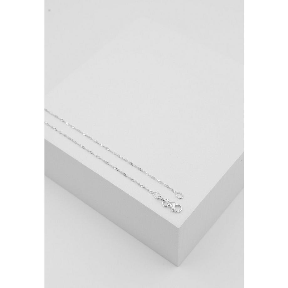 MUAU Schmuck  Collier Singapour or blanc 375, 1.2mm, 60cm 
