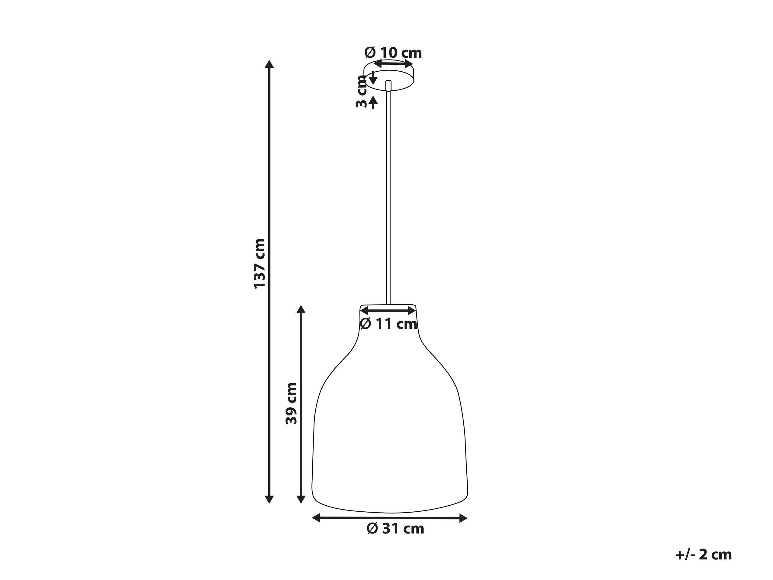 Beliani Lampe suspension en Herbier marin Boho KELAKAS  