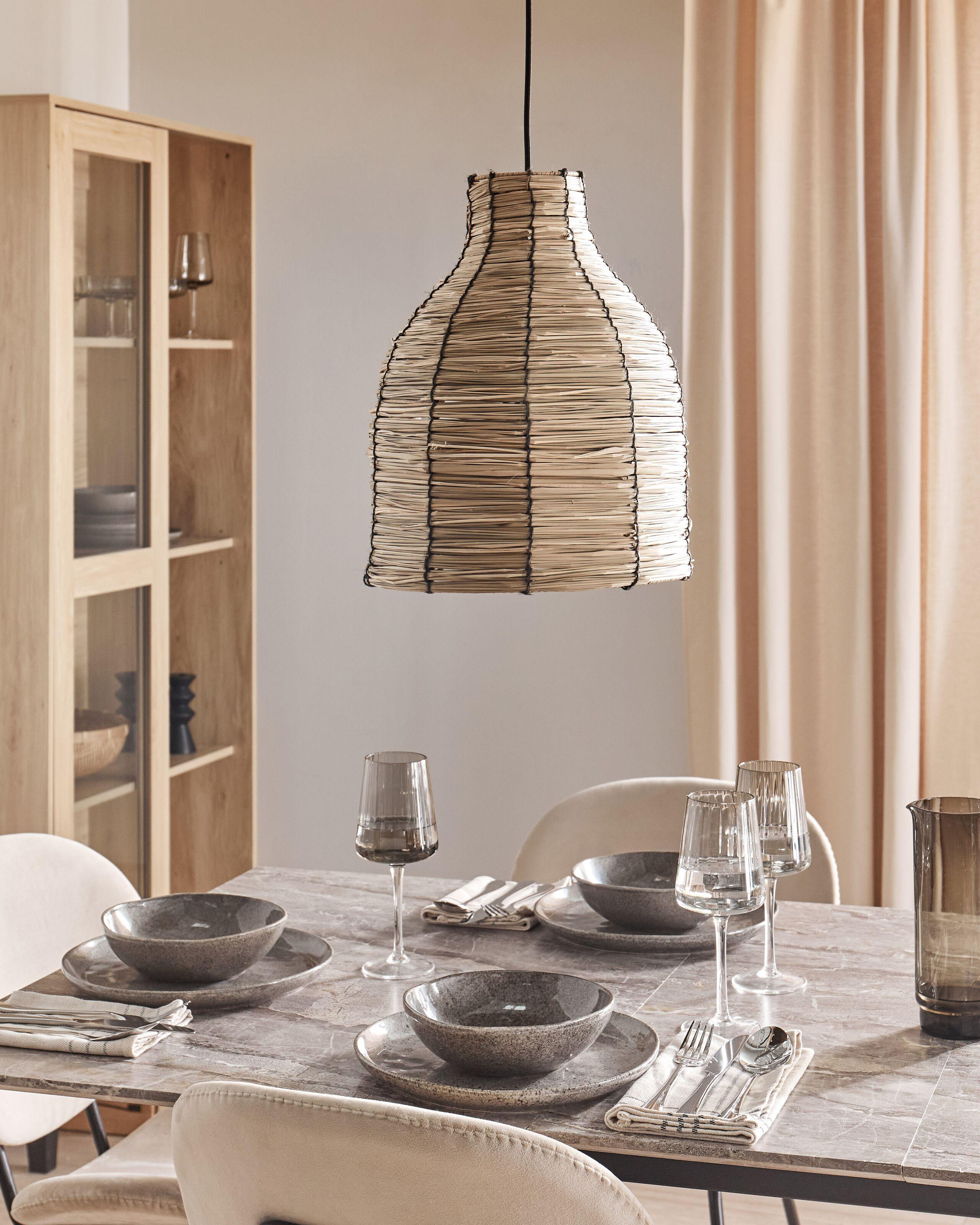 Beliani Lampe suspension en Herbier marin Boho KELAKAS  