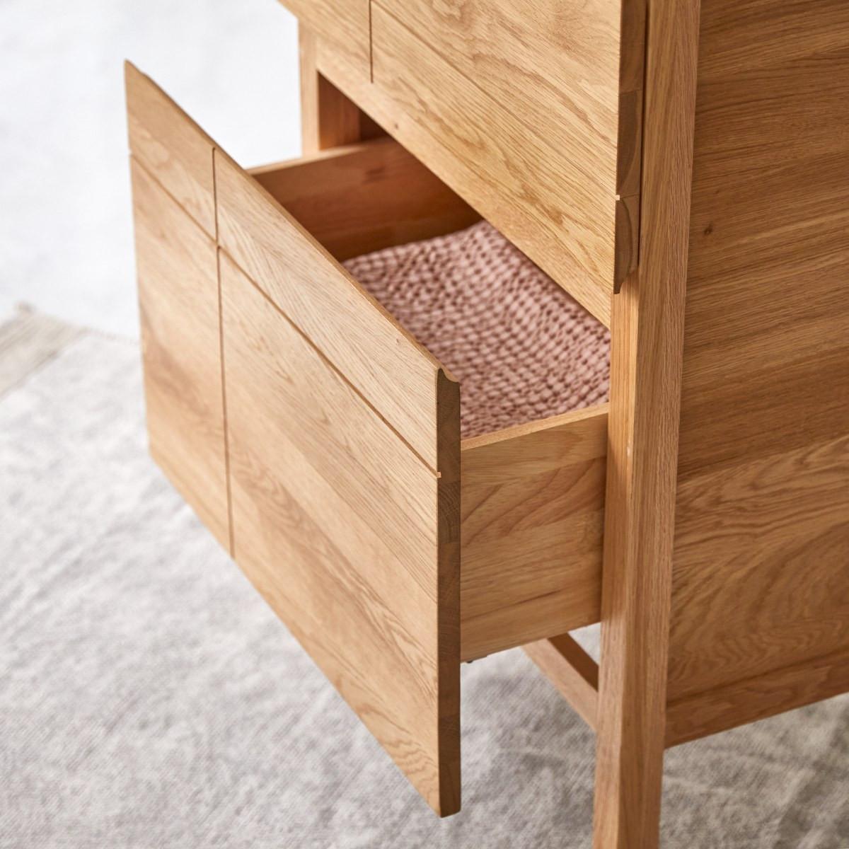 Tikamoon Badezimmermöbel aus massiver Eiche und Lavastein 60 cm Easy  