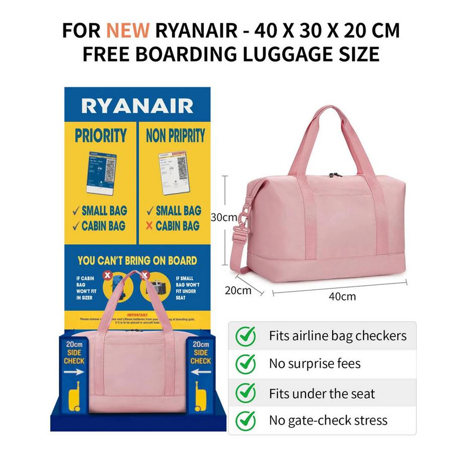 Only-bags.store Borsa da Viaggio Pieghevole con Tasca Umidità Rimovibile  