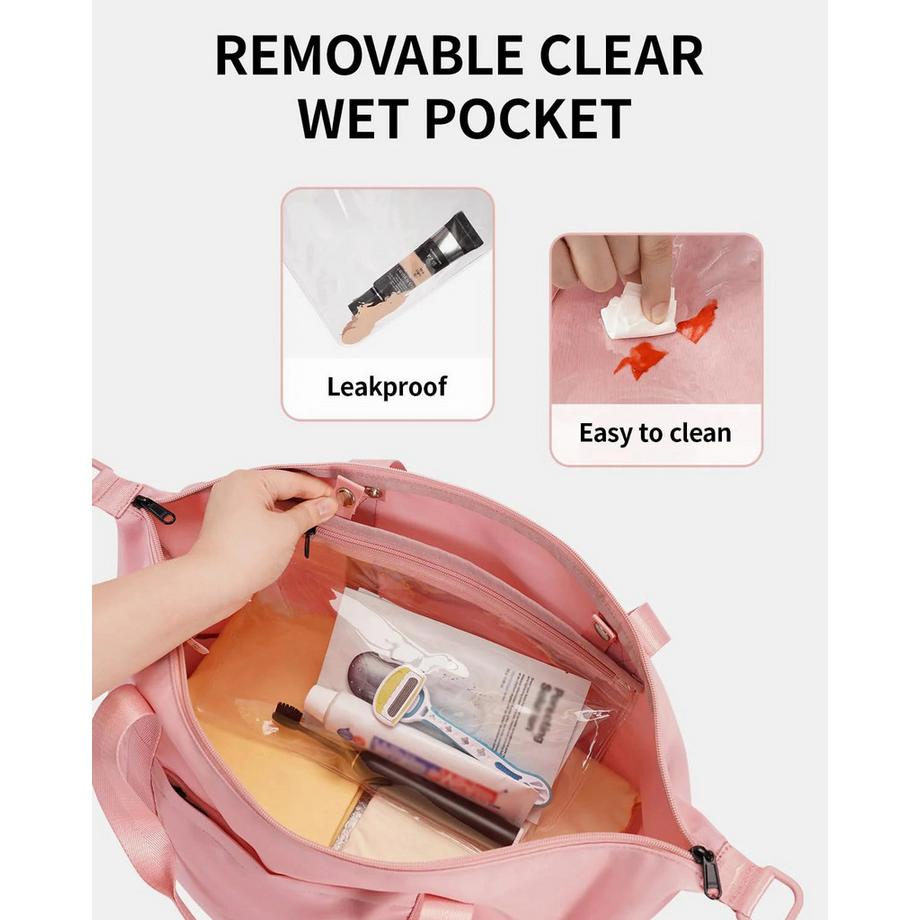 Only-bags.store Borsa da Viaggio Pieghevole con Tasca Umidità Rimovibile  